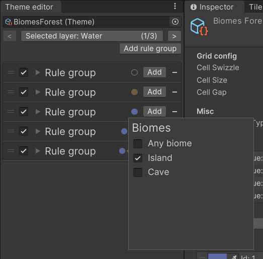 Rule group biomes