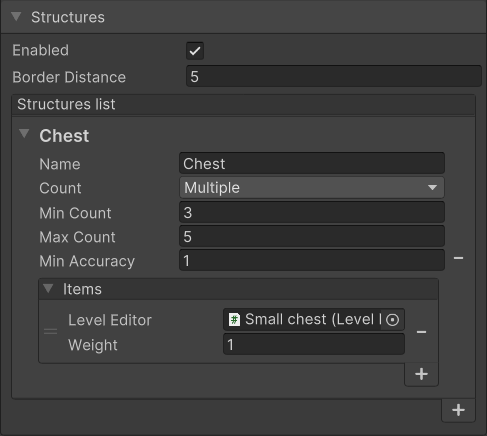 Structure config